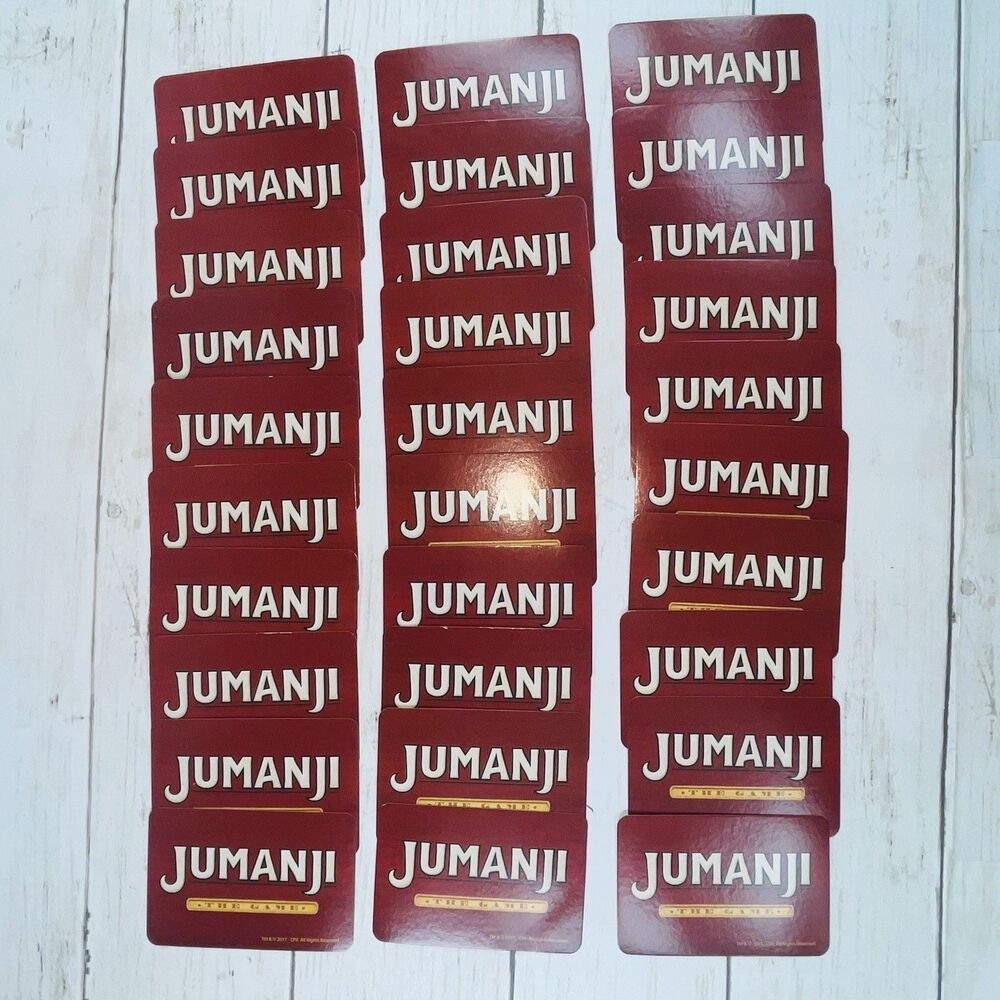 Jumanji Board Game 2017 -  30 Game Cards Genuine OEM Replacement Pieces